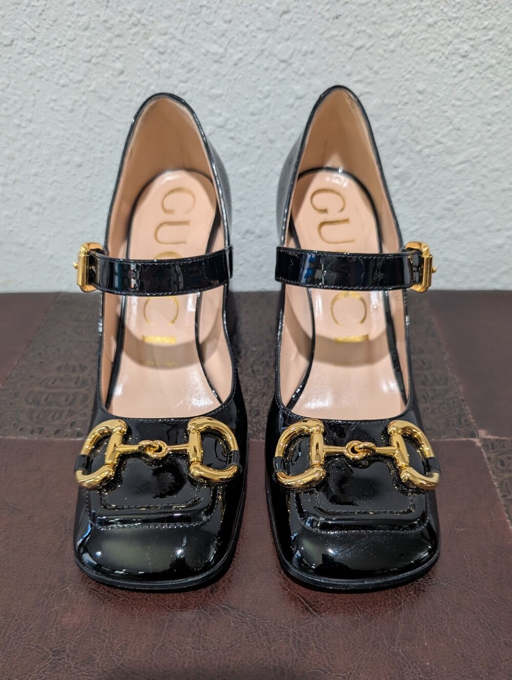 Gucci Baby Horsebit Patent Leather Mary Jane Pumps – Black – Size 36.5 - Picture 13 of 16